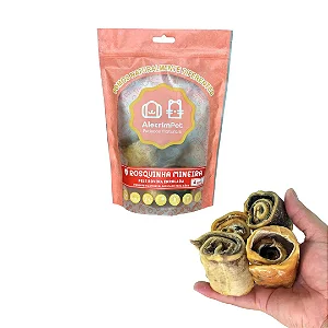 Mordedor Rosquinha Mineira Pele Bovina - Alecrim Pet
