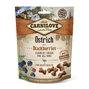 Snack De Avestruz com Amoras 200g CRUNCHY - Carnilove