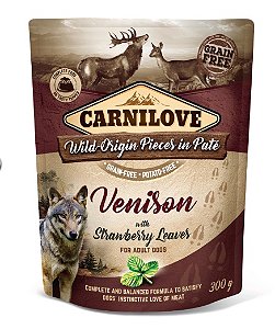 Alimento Umido Pouch sabor Veado e Folhas de Morangos  300G - Carnilove