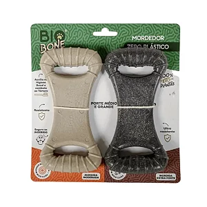 Kit Mordedor Biobone Natural G De Fibra de Madeira E Bagaço De Laranja