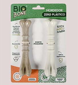 Kit Biobone Mordedor Resistente Porte Pequeno Laranja E Bagaço De Cana