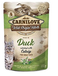 Alimento Úmido Natural para Gatos Sabor Pato com Catnip - Carnilove