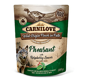 Alimento Úmido Pouch de Faisão com folhas de framboesa 300g - Carnilove