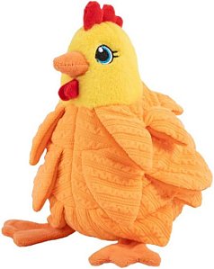 KONG Layerz Forage Hen Médio Brinquedo de Pelúcia Interativo com Estímulo de Farejamento