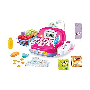 Caixa Registradora Infantil com Visor Luz e Som  Toys & Toys 557220 - Rosa