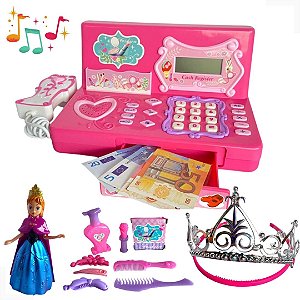 Brinquedo Infantil Toys & Toys Caixa Registradora com Visor Digital Acessórios de Princesa - Rosa - CO0579888