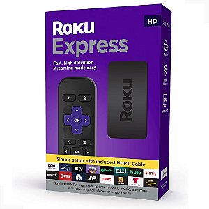 Streaming Roku Express Full HD 1920 x 1080 Smart TV Hdmi DTS Digital Surround - Preto - Bivolt - 278701