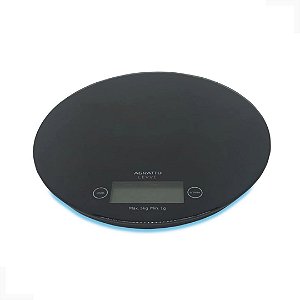 Balança Agratto de Cozinha Digital de Vidro 5kg 4 Sensores, Visor Digital - Preto - Bc04 Levve