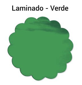 100 Tapetinho Laminado Verde  Metalizado 7 Cm ( Aia)