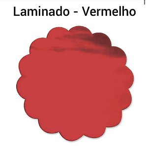 100 Tapetinho Laminado Vermelho  Metalizado 7 Cm ( Aia)