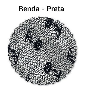100 Tapetinhos P/ Doces G 9 Cm Rendado Preta ( Aia )