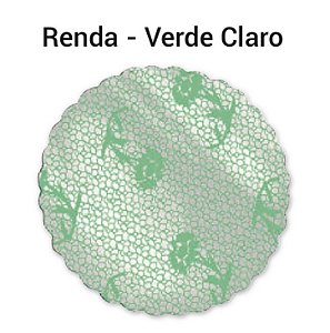 100 Tapetinhos Fundo Para Doces 7 Cm Rendado Verde Claro ( Aia )