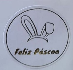 50 Etiquetas Feliz Páscoa Ouro Cod-1113 (Ms)