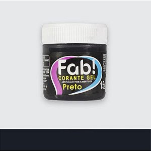 Corante Alimentício Em Gel Fab Preto 15 Gramas (Fab)
