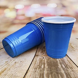 25 COPO AMERICANO 400 ML REFORÇADO AZUL ESC BIODEGRÁDAVEL  (TRIKTRIK)