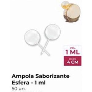 50 Ampolas Saborizante Esfera 1ml (Prime Chef)