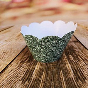 12 SAIA PARA CUPCAKE IMITAÇÃO GLITTER VERDE 12.63 (NC TOYS CUPCAKE)