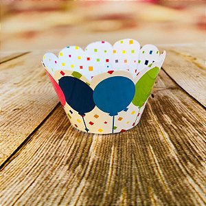 12 Saia Para Cupcake Balão Colorido (Lado 1,2) 28.3 (Nc Toys Cupcake)