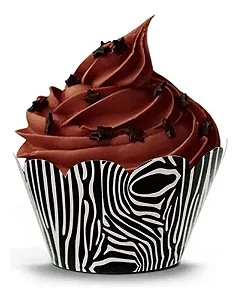 12 SAIA PARA CUPCAKE TEMA ZEBRA 12.31 (NC TOYS CUPCAKE)