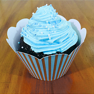 12 SAIA PARA CUPCAKE LISTRAS AZUL/MARROM 12.29 (NC TOYS CUPCAKE)