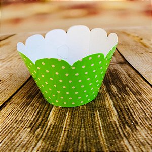 12 SAIA PARA CUPCAKE POÁ VERDE LIMÃO/BRANCO 12.20 (NC TOYS CUPCAKE)