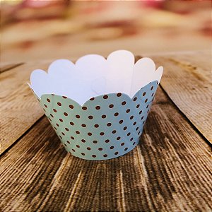 12 SAIA PARA CUPCAKE POÁ AZUL CLARO/MARROM 12.19 (NC TOYS CUPCAKE)