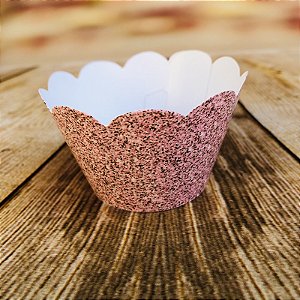 12 SAIA PARA CUPCAKE IMITAÇÃO GLITTER ROSA 12.58 (NC TOYS CUPCAKE)