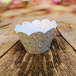 12 SAIA PARA CUPCAKE IMITAÇÃO GLITTER PRATA 12.57 (NC TOYS CUPCAKE)