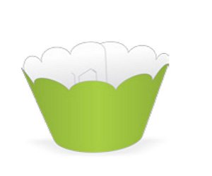 12 SAIA PARA MINI CUPCAKE VERDE LIMÃO  20.5  ( NC TOYS MINI CUPCAKE )