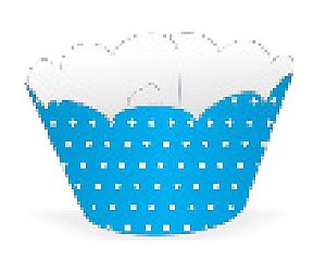 12 SAIA PARA MINI CUPCAKE POÁ AZUL/BRANCO  20.10  ( NC TOYS MINI CUPCAKE )
