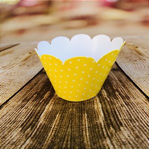 12 SAIA PARA MINI CUPCAKE POÁ AMARELO/BRANCO 20.9 (NC TOYS MINI CUPCAKE)