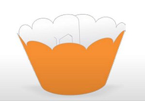 12 SAIA PARA MINI CUPCAKE LARANJA  20.20   ( NC TOYS MINI CUPCAKE )