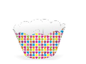 12 SAIA PARA MINI CUPCAKE BOLINHAS COLORIDAS  20.15  ( NC TOYS MINI CUPCAKE )