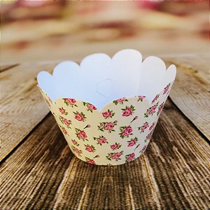 12 SAIA PARA CUPCAKE LINHA FLORAL BRANCA 48.4 (NC TOYS CUPCAKE)