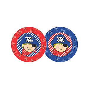 16 Adesivo Etiqueta Para Festa Pirata 5Cm 52.6 (Nc Toys Etiqueta)