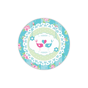 16 Adesivo Etiqueta Para Festa Jardim 5Cm 46.6 ( Nc Toys Etiqueta)