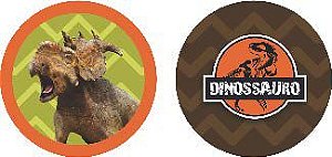 16 Adesivo Etiqueta Para Festa Dinossauro 5Cm 87.6 ( Nc Toys Etiqueta)