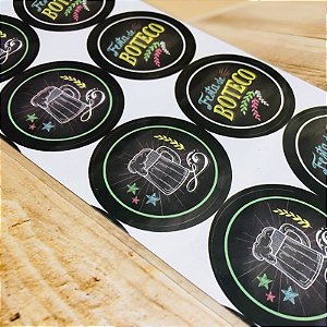 16 Adesivo Etiqueta Para Festa Festa Boteco 5Cm 76.4 (Nc Toys Etiqueta)