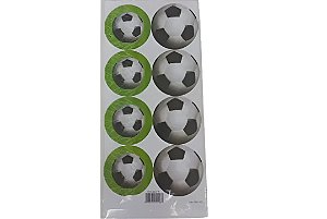 16 Adesivo Etiqueta Para Festa Futebol Bola 5Cm 116.2 (Nc Toys Etiqueta)