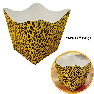10 Cachepo Festa Onça 9X9X7 cm Vaso Decoração 2.43 (Nc Toys Cachepo)