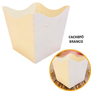 10 Cachepo Festa Branco 9X9X7 cm Vaso Decoração 2.1 (Nc Toys Cachepo)