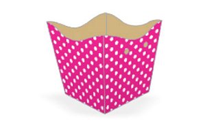 10 Cachepo Festa Poá Pink/Branco 9X9X7Cm 2.25   ( Nc Toys Cachepo )