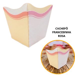 10 Cachepo Festa Francesinha Rosa 9X9X7 cm Vaso Decoração 2.58 (Nc Toys Cachepo)