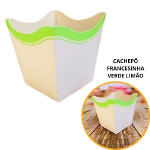 10 Cachepo Festa Francesinha Verde Limão 9X9X7 cm Vaso Decoração 2.56 (Nc Toys Cachepo)