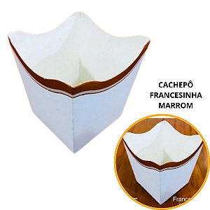 10 Cachepo Festa Francesinha Marrom 9X9X7 cm Vaso Decoração 2.55 (Nc Toys Cachepo)