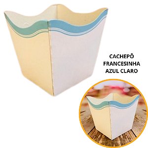10 Cachepo Festa Francesinha Azul Claro 9X9X7 cm Vaso Decoração 2.48 (Nc Toys Cachepo)