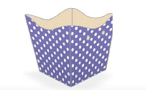 10 Cachepo Festa Poá Roxo/Branco 9X9X7Cm Vazo Decoração  2.27   ( Nc Toys Cachepo )