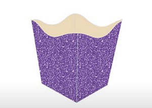 10 Cachepo Festa Imitação Glitter Roxo 9X9X7Cm Vazo Decoração  2.69   ( Nc Toys Cachepo )