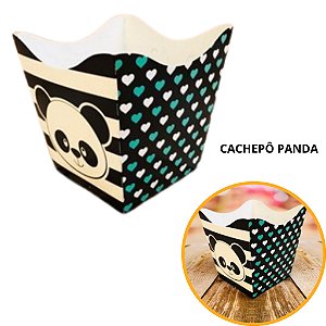 10 Cachepo Festa Panda 9X9X7 cm Vaso Decoração 69.1 (Nc Toys Cachepo)