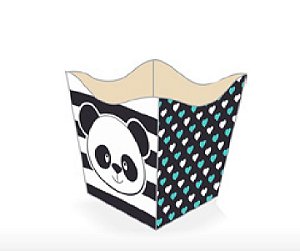 10 Cachepo Festa  Panda 9X9X7Cm Vazo Decoração  69.1   ( Nc Toys Cachepo )